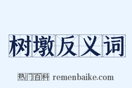 树墩反义词是什么意思的图片